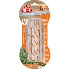 8in1 Delights Twisted Sticks Tavuklu Burgu Çubuk Köpek Ödül Kemiği 55GR