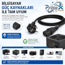 Sidelya Aksesuar PX-PWR15 1.5 Metre Pc Power Supply Güç Kablosu, 3X0.75MM Full Bakır Psu Power Kablo, Bilgisayar Kasa Monitör Yazıcı Ups ve Uyumlu Elektronik Cihazlar Için Standart Güç Kablosu