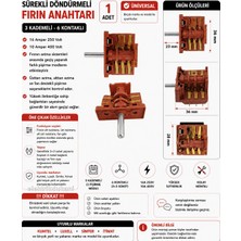 Belirtilmemiş 3 Yollu Çevirmeli Fırın Anahtarı Sürekli Döner 3 Kademe 6 Ayak Fırın Kademe Komütatörü
