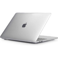 Renas Store Apple Macbook Pro 13.3inç 2022 M2 A2338 ile Uyumlu Kılıf Kristal Ön Arka Şeffaf Kapak Renksiz