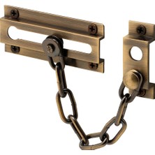 Renas Store Defender Security U 9913 Zincir Kapı Koruması - Kapı Zincir Kilidi, Kapı ve Ev Güvenliği Için, 3-5/16 Inç, Sağlam Pirinç Yapı ve Antika Kaplama