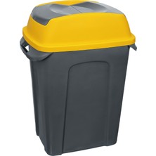 Blackbird Home Hippo 50 Lt Çöp Kovası Antrasit Gövde Sarı Kapak