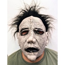 MiraLive Siyah Saçlı Michael Myers Lateks Yüze Tam Yapışan Et Maske Korku Maskesi BX40