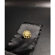 Nesgo Moda Gold Kaplama Yuvarlak Spiral Detayli Metal Düğme Seti 6 Adet 23 mm 36 Boy