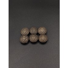 Nesgo Moda Metal Düğme Antik Sarı 17.8 mm 6 Adet