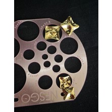 Nesgo Moda Kapitone Set Gold Metal Koleksiyon 3 Büyük 6 Küçük (30 mm 48 Boy) (23 mm 36 Boy)