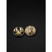 Nesgo Moda Kararma Yapmayan Ekstra Parlak Askı Kaplama Metal Kabartma Desenli Blazer Düğme 32 Boy 20 Mm/6 Adet