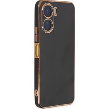 The Gencoo Vivo Y16 Kılıf Volet Silikon - Siyah