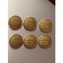 Nesgo Moda Lüks Italyan Tasarım Örgü Desen Gold Düğme
