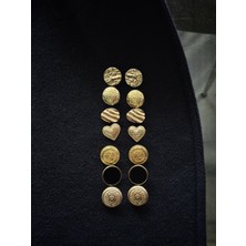 Nesgo Moda Z.a.r.a Gold Kombin Düğme Seti 7 Model 7 Adet