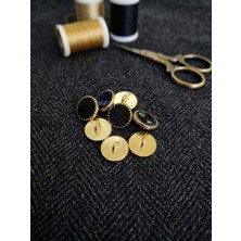 Nesgo Moda Z.a.r.a 8 Adet 24 Boy Siyah Içi Dolgulu Gold Kenarlı Düğme