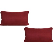 Goccia Home 2'li Kırlent Kılıfı Biyeli Dekoratif Bohem Soft Koltuk Sırt Hediyelik Punch Yapılabilir Pembe