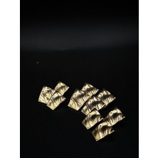 Nesgo Moda Z.a.r.a Model Dalgalı Asımetrık 4 Buyuk 6 Kucuk Gold Renk 28 mm 44 Boy 23 mm 36 Boy