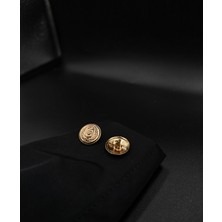 Nesgo Moda Armalı Gold Metal Düğme Seti - 20MM Ayaklı Ceket Düğmesi 6 Adet