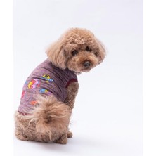 Pawstar Bordo Space Time Kedi Köpek Tişörtü - Kedi Köpek Kıyafeti Xl