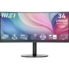 34 Modern MD342CQP Kurumsal Monitör, Uwqhd Kavisli 1500R Va 120Hz 1ms, Adaptive-Sync, Type-C