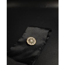 Nesgo Moda Lüks Gold Kristal Taşlı Metal Tasarım Düğme 6 Adet 20 mm 32 Boy