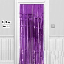 MiraLive Işıltılı Duvar ve Kapı Perdesi Mor Renk 90X200 cm BX40