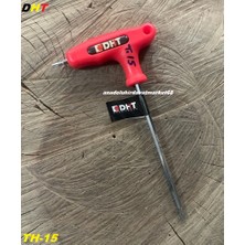 Dht S2 Çelik T15 mm Delikli Tork Alyan Anahtar Uzun Tork Anahtar Saplı T15
