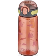 Tkk 400ML Pipetsiz Taşıma Askılı Süzgeçli Çocuk Su Matarası (Turuncu)