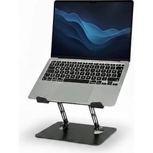 Sidelya Aksesuar Prexua Flexer Ayarlanabilir Ergonomik Laptop Standı - Tablet Standı - Metal - Siyah - FLX2320BL (Siyah)