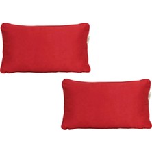 Goccia Home 2'li Kırlent Kılıfı Biyeli Dekoratif Bohem Soft Koltuk Sırt Hediyelik Punch Yapılabilir Pembe
