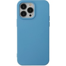 The Gencoo Iphone 14 Pro Max Kılıf Nano Içi Kadife Silikon - Mavi