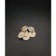 Nesgo Moda Vintage Tarzı Eskitme Metal Ayaklı Düğme - Dalgalı Dokulu Ceket ve Hırka Düğmesi (20 Mm)