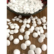 Nesgo Moda 12 mm Ayaklı Beyaz Özel Üretim Polyester Düğme(35 Adet)