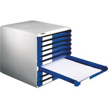 Leitz A4 Çekmeceli Evrak Rafı, Mavi, 10 Çekmeceli