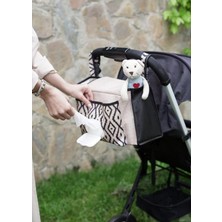 Renas Store Bebek Arabası Düzenleyici Çanta – 37 × 12 × 19 Cm, 3 Iç Bölme, Kilitli Kulplu Organizer, Islak Mendil Cepli, Çok Gözlü Hafif Bebek Bakım Çantası (Siyah)