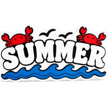 Yapı3D Summer Yaz Dekoru | Deniz Temalı Masa Üstü Dekoratif Yazı | Yaz Konsepti Ev ve Ofis Dekorasyonu |