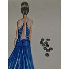 Nesgo Moda Doğal Midye Kabuğu Hakiki Fume Renk 11.5mm 18 Boy 15 Adet 9mm 14 Boy 5 Adet Ss2