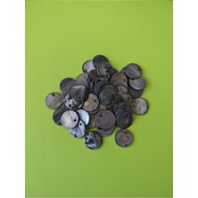 Nesgo Moda 18 mm Yandan Delikli Doğal Düğme Füme Boncuk Doğal (15 Adet)