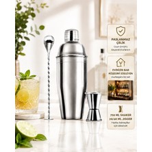 Bar Boss Professional Barware 3 Parça Kokteyl Hazırlama Seti 750 ml Shaker