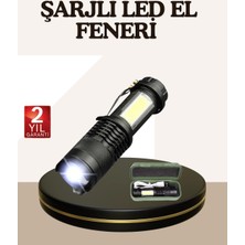 tp Buğz Küçük Boy Şarjlı LED El Feneri Taşınabilir Klipsli