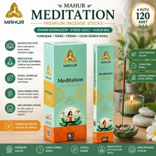 Trendhane Mahur Meditation Tütsü 120 Adet – 6 Kutu x 20 Çubuk, Premium Kokulu Çubuk Tütsü, Meditasyon Yoga Ev ve Ofis Için Ortam Kokusu