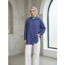 Foremia Ön Roba Detaylı Tunik-Indigo -