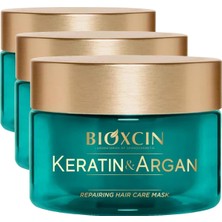 Keratin & Argan Onarıcı Saç Bakım Maskesi 225 ml – Yıpranmış Saçlar Için Nemlendirici ve