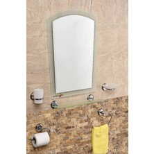 Çift Camlı 6 Parça Dev Büyük Banyo Wc Kafe Cafe Tuvalet Ayna Seti
