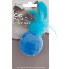 Kazan Hobi Beeztees Eastland 551157 Kedi Otlu Tüylü Top Oyuncak, 4.5 Cm, Karışık Renkli