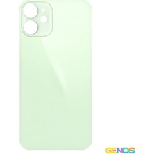 Genos iPhone 12 Uyumlu Geniş Kamera Delikli Batarya Kapağı (Yeşil) (SN808117)