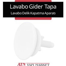 Belirtilmemiş Beyaz Vidalı Lavabo Gider Kör Tapa – Contalı ve Sızdırmaz – Lavabo Delik Kapatma Aparatı