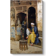 Kazan Hobi Tabloshop Kahire Kahvesi ve Nargile Kanvas Tablo 40 x 70