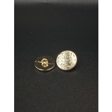 Nesgo Moda Kararma Yapmayan Ekstra Parlak Askı Kaplama Antik Dokulu Metal Blazer Düğme 32 Boy 20 Mm/6 Adet