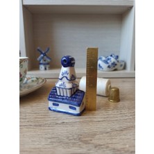 Hureggo Orijinal Hollanda Delft Blue Minyatür Porselen Ev / Biblo (7 Cm)