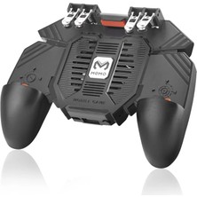 Renas Store Soğutucu Fanlı Telefon Tutuculu Mobil Gamepad 4 Butonlu 4000 Mah Siyah AK77-2