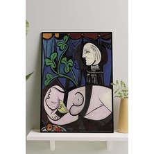 Kazan Hobi Postermanya (PSTER14627) Yeşil Yapraklar - Pablo Picasso Sanatsal Çerçeveli Tablo 21 x 30