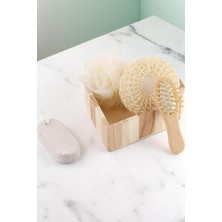 Kalp Şeklinde Tarak Sünger Seti Yüz Kafa Temizleme Cilt Bakımı Spa Banyo Seti Bebek Bakım Seti