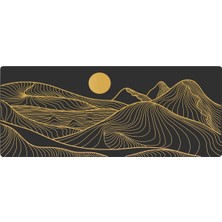 Gamer Mouse Pad 70X30 Mouse Pad Xl Büyük Oyuncu Mousepad (Black Moon, 70X30 cm 3mm Kalınlık)